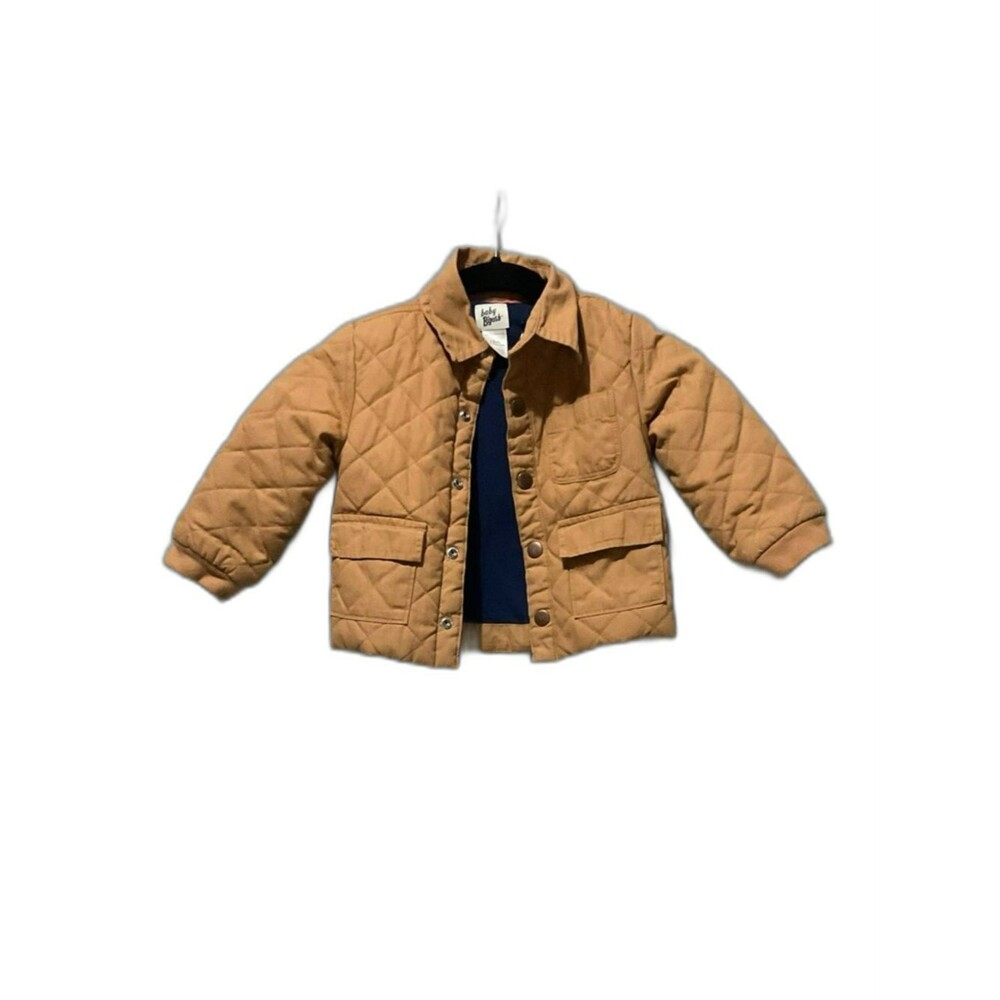 Baby B’gosh 18M Boy Quilted Barn Jacket Tan Caramel Fall Winter Coat Classic